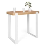 Table haute de bar phoenix bois et blanc 113 cm