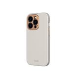 Coque pour iPhone 14 Pro Napa  en Cuir Moshi Gris