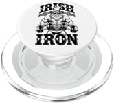 Irlandais Iron Funny St Patrick Day Leprechaun Gym Fitness PopSockets PopGrip pour MagSafe