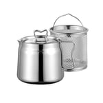 Tlily - Pot à , en Acier Inoxydable, Friteuse de Grande Capacité et Tasse Filtre, Filtre Polyvalent pour Cuisine 1,5 l