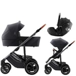 Britax Smile 5Z Duovogn, Pakke med Baby-Safe Pro Bilstol, Fossil Grey