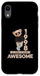 Coque pour iPhone XR 27ème anniversaire homme femme 1998 original Awesome ours en peluche