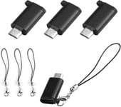 4 Pièces Adaptateur USB C vers Micro USB, Type C Femelle vers Micro USB Male, Supporte Charge Rapide et Synchronisation, Compatible avec Samsung S7, Huawei P Smart, MacBook, Durable et Compact