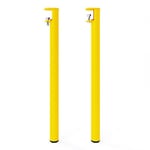 Lot de 2 pieds cylindriques DECO-GEM pour table mange debout en acier époxy jaune à vis-étau, H.90 cm