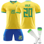 22/23 Brazil Home T-Shirt No.20 Vinicius Junior fotbollströja V 24