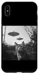 Coque pour iPhone XS Max Cat Selfie with UFO Weird 50s Photo -