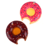 1 Pcs Inflatable Floating Donut Drink Cup Holder For Pool Swim R Brown