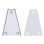 Metal Guitar Rod Cover Plate 3 Holes White for Electric Guitar Bass 2pcs