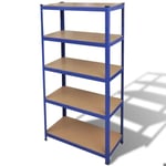 etagere de rangement charge lourde robuste atelier garage outils 180 cm acier MDF bleu