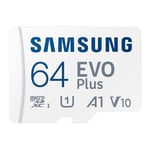 64GB Samsung MB-MC64SA/EU EVO Plus MicroSD Card, Class U1/V10/A1, 160MB/s Read, 