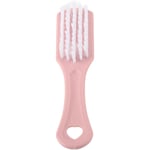 Brosse de nettoyage de chaussures en plastique multifonctionnelle, poils en Nylon touffus, outil de lavage (rose)