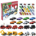 Christmas Advent Calendar Car Toys Military Engineering Fire Truck Car 24 Days