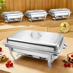 Jacgood Chafing Dishes for Buffet, 9L Roll Edge Designed Chafing Dish Buffet Set Food Warmers for Parties, Birthday, Holiday Parties, Church Events