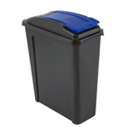 Wham Plastic Recycling Bin Kitchen Garden Rubbish Waste Dustbin 25L - Blue