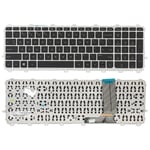 Keyboard With Silver Frame Fit For TouchSmart 15‑J 17‑J Laptops New