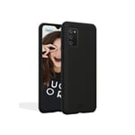 JAYM - Coque Silicone Premium Noire pour Samsung Galaxy A02S -100% Silicone et Microfibre - Renforcée et Ultra Doux - Neuf