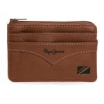 Pepe Jeans Jacket Porte-Monnaie Marron 11 x 7 x 1,5 cm Cuir by Joumma Bags, Marron, Talla única, Porte-Monnaie