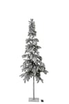 J-LINE - Sapin DE Noel + LED Plastique Vert + Neige Small