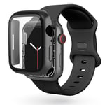 Epico Apple Watch 8/7 (41mm) Hardplastdeksel med innebygd skjermbeskytter - Svart