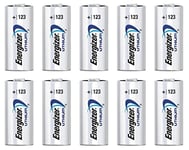 Set - Boîte de 10 Batteries Lithium CR123A / CR17345-3V Original Energizr