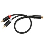 2 kpl RCA-naaras - 2 RCA-uros Y-kaapeli Subwoofer Kullattu kaksois-RCA-urossovitin CD-soittimille vahvistimet televisioille