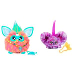 Furby Hasbro Coral Interactive Toy Plush - English version,6 inch & Furblets Hip-Bop Mini Electronic Plush Toy