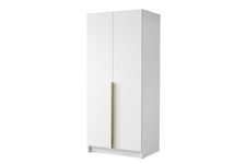 Julissa Garderobe 100 cm - Hvit/Gull Garderober & garderobesystem Hvit,Gull