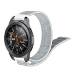 Samsung Galaxy Watch (46mm) 22mm nailon ranneke - Harmaa / Valkoinen