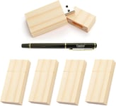 Lot De 5 Clés Usb 16 Go En Bois D'Érable 3.0 Pour Stockage De Données