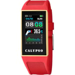 CALYPSO Montre modèle K8502 / 3 de la Collection SMARTWATCH, boîtier 23,80/41,30 mm avec Bracelet en Caoutchouc Fuchsia pour Femme K8502/3