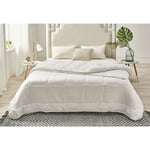 Duvet Duvet rembourré 240 x 220 Lit 4 Saisons (Hiver - Printemps - Été - Automne) Fibre douce Anti-acariens Couleur Blanc