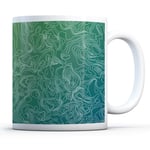 Pretty Green Blue Ombre - Drinks Mug Cup Kitchen Birthday Office Fun Gift #15855