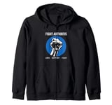 Arthritis Awareness Fist Love Support Fight Arthritis Zip Hoodie