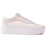 Vans Womens Old Skool Stacked Trainers - Natural Suede - Size UK 7