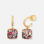 Kate Spade New York Mini Gold-Plated Resin Hoop Earrings