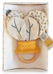 DOUDOU ET COMPAGNIE, POLLEN L'ABEILLE BIO - Hochet bois avec papier craquant,...