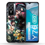 Coque pour Vivo Y76 5G Manga Demon Slayer Groupe