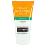 Neutrogena Visibly Clear Spot Stress Control Daily Scrub (1x 150ml), Daily Face Scrub for Spot-Prone Skin, Brightening and Smoothing Scrub with Salicylic Acid, Developed with Dermatologists