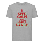 T-Shirt Homme Col Rond Keep Calm And Just Dance Parodie Angleterre Danse