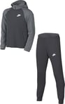 NIKE FD3072-084 K NSW TRACKSUIT POLY HD FZ LBR Jacket Unisex SMOKE GREY/ANTHRACITE/WHITE Size XS