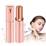 Flawless Facial Hair Remover for Women-rechargeability Ladies Hair Removal Device-Removing Unwanted Facial Hair Quickly and Painlessly-for Lip,Mustache, Chin (Rose Gold Rechargeable)