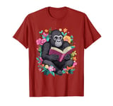 Flowers Gorilla Valentines Day Graphic Funny T-Shirt