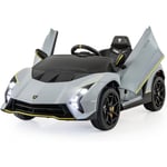 Costway - 12V Lamborghini Voiture Électrique Enfants avec Télécommande & Portes Hydrauliques, Véhicule Électrique avec Lumières led & Musique,