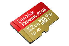 SanDisk Extreme PLUS - flash-minneskort - 32 GB - microSDHC UHS-I