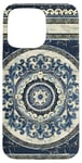 Coque pour iPhone 15 Pro Max Preppy Chinoiserie Bleu et Blanc Esthétique Floral