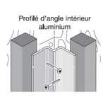 Profil d'angle alu intérieur pour bardage - Coloris - Aluminium brut, Epaisseur - 3 mm, Largeur - 7.7 cm, Longueur - 270 cm