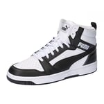 PUMA Unisex Rebound V6 Baskets, Puma White Puma Black Shadow Gray Puma White, 38 EU