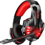 Casque De Jeu Pour Ps4 Ps5 3D Surround Sound Casque Avec Microphone Pour Pc, Xbox One Switch Avec Lumière Led