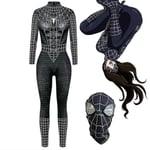 Sexig Body Svart Spindel Kvinna Spandex Jumpsuit Halloween Cosplay Kvinnor Superhjälte Kostym Jumpsuit S