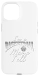 Coque pour iPhone 15 Southern Moms Cadeau de basket-ball fantaisie pour femme Gris et blanc